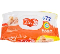 Влажные салфетки Lili 72 шт., с экстрактом ромашки, с клапаном 4657778190417