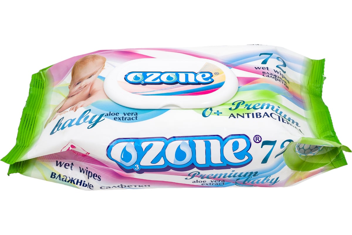 Влажные салфетки Ozone Premium 72 шт., с экстрактом алоэ вера, с клапаном  4657778190455 - выгодная цена, отзывы, характеристики, фото - купить в  Москве и РФ