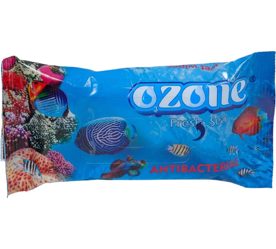 Влажные салфетки Ozone 15 шт., с ароматом морской свежести 4657778190080