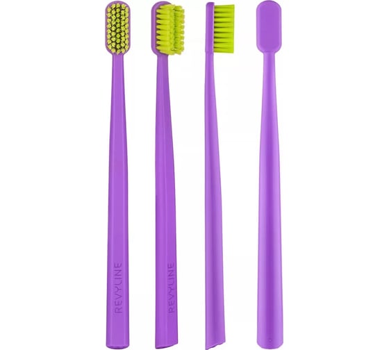 Зубная щётка Revyline SM6000 Ortho фиолетовая с салатовой щеткой 6943