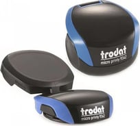 Карманная оснастка для печати Trodat 9342 MICRO PRINTY диаметр 42 мм, синяя, синяя подушка 163187