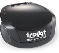 Карманная оснастка для печати Trodat 9342 MICRO PRINTY диаметр 42 мм, черная, синяя подушка 158921