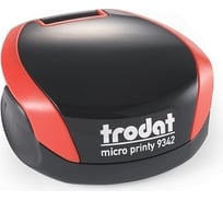 Карманная оснастка для печати Trodat 9342 MICRO PRINTY диаметр 42 мм, красная, синяя подушка 158844