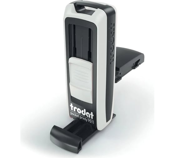 Карманный штамп Trodat 9511 POCKET PRINTY 38x14 мм, серебряный, синяя подушка 148848