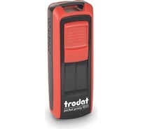 Карманный штамп Trodat 9511 POCKET PRINTY 38x14 мм, красный, синяя подушка 148740