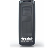 Карманный штамп Trodat 9511 POCKET PRINTY 38x14 мм, черный, синяя подушка 148734