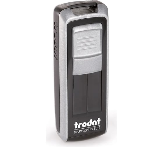 Карманный штамп Trodat 9512 POCKET PRINTY 47x18 мм, серебряный, синяя подушка 149205 1