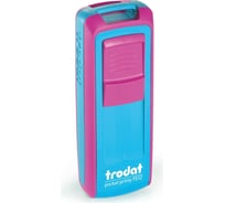 Карманный штамп Trodat 9512 POCKET PRINTY 47x18 мм, фуксия и бирюзовый, синяя подушка 149197