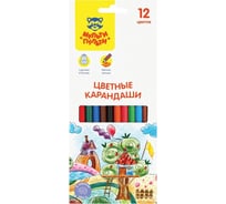 Цветные карандаши Мульти-Пульти невероятные приключения, 12 цветов, заточенные, картон, европодвес CP_41048