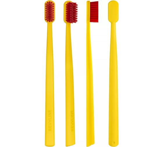 Зубная щётка Revyline SM6000 Ortho желтая с красной щеткой 6941