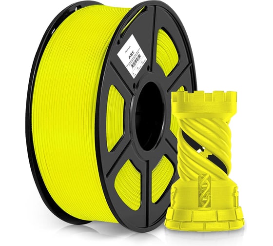 Пластик для принтера CACTUS 3D CS-3D-ABS-1KG-YELLOW ABS, диаметр 1.75 мм, 1 кг, 1 цв. 1974179