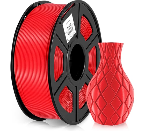 Пластик для принтера CACTUS 3D CS-3D-PETG-1KG-RED PETG, диаметр 1.75 мм, 1 кг, 1 цв. 1974185