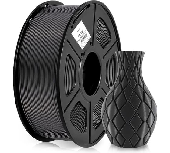 Пластик для принтера CACTUS 3D CS-3D-PETG-1KG-BLACK PETG, диаметр 1.75 мм, 1 кг, 1 цв. 1974181