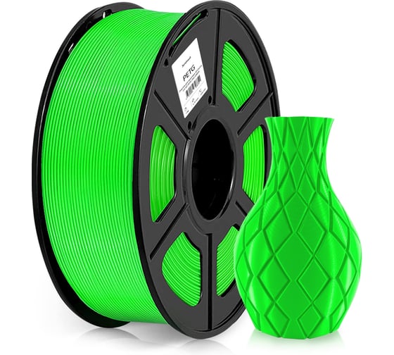 Пластик для принтера CACTUS 3D CS-3D-PETG-1KG-GREEN PETG, диаметр 1.75 мм, 1 кг, 1 цв. 1974183