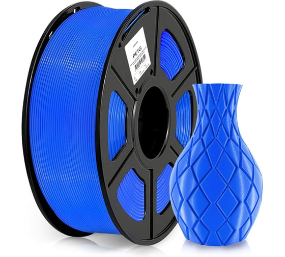 Пластик для принтера CACTUS 3D CS-3D-PETG-1KG-BLUE PETG, диаметр 1.75 мм, 1 кг, 1 цв. 1974182