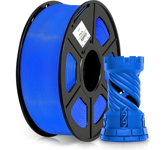 Пластик для принтера CACTUS 3D CS-3D-PLA-1KG-BLUE PLA, диаметр 1.75 мм, 1 кг, 1 цв. 1974200