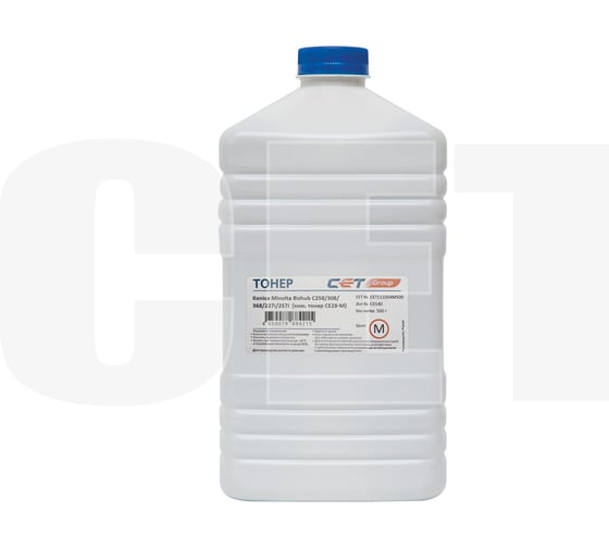 Тонер CET CE28-M 111054M500 пурпурный, 500 г, KONICA MINOLTA Bizhub C258/308/368/227i/257i 1931582