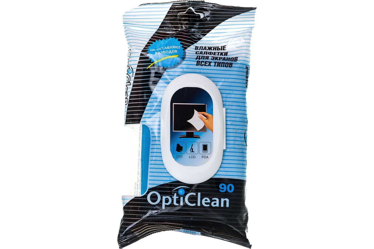 Влажные салфетки АВАНГАРД OPTI CLEAN очищающие для экранов всех типов ...