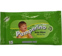 Влажные салфетки АВАНГАРД  PAMPERINO очищающие ДЕТСКИЕ с Алоэ Вера 25х15см 15шт PA-15300