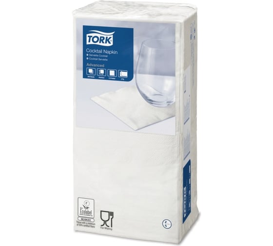 Салфетки TORK Big Pack 24х238 200шт, 2-х слойные, белые 477534 127892