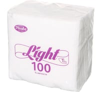 Салфетка бумажная Plushe Light 22.5 см, 1 слой, 90 листов, белая/пастель, сплошное МДК-2774