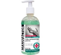Гель-антисептик для рук MANUFACTOR N308 ПЭТ с дозатором, 500 мл N30804