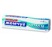 Зубная паста Новый Жемчуг Тотал 12 + нежное отбеливание 100мл 107775