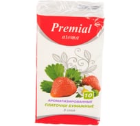 Платочки бумажные клубника 10 шт Premial МДК-П00067246