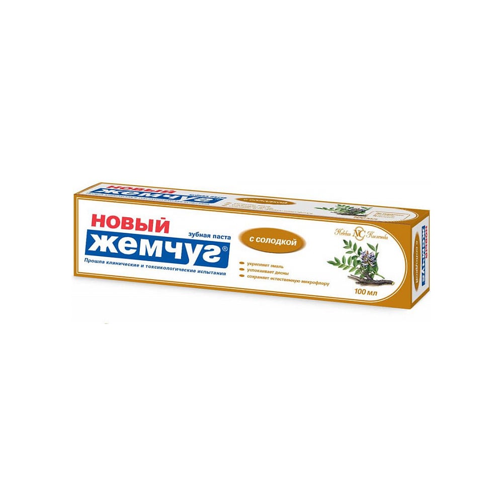 Зубная паста НОВЫЙ ЖЕМЧУГ С солодкой 100 мл 35866 - выгодная цена ...