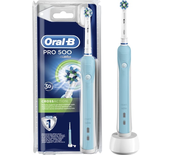 Электрическая зубная щетка ORAL-B Pro Cross Action 500/D16.513.U блистер, Б0016567