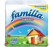 Салфетки FAMILIA 1 слой, 24x23 см, белые 1015031318
