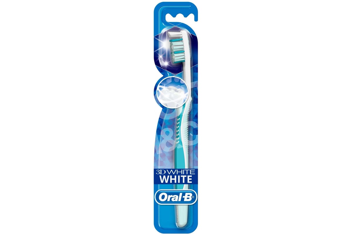 Зубная щетка ORAL-B 3D White Отбеливание 40 средняя 4954 - выгодная ...