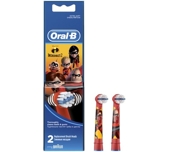 Наcадка ORAL-B EB10K Kids Incredibles2 2 шт Б0038946 1