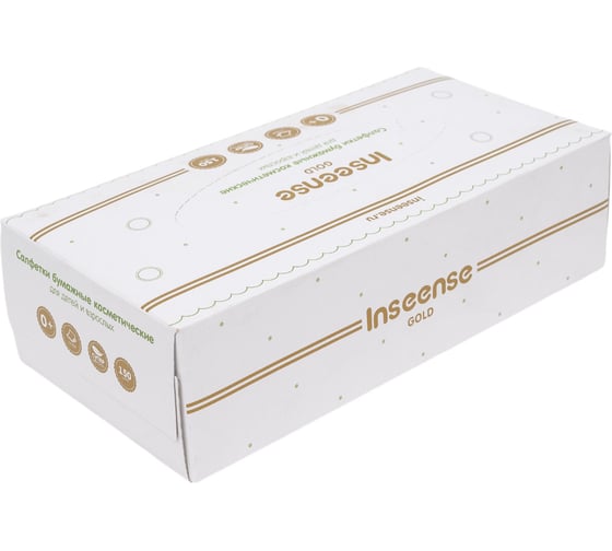 Бумажные салфетки INSEENSE белые, 2 слоя, 150 шт, картонная коробка Ins150sa