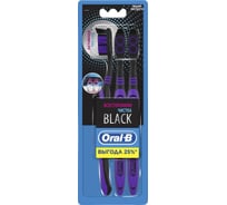 Зубная щетка ORAL-B Black Всесторонняя чистка 40 Medium 3 шт 740488