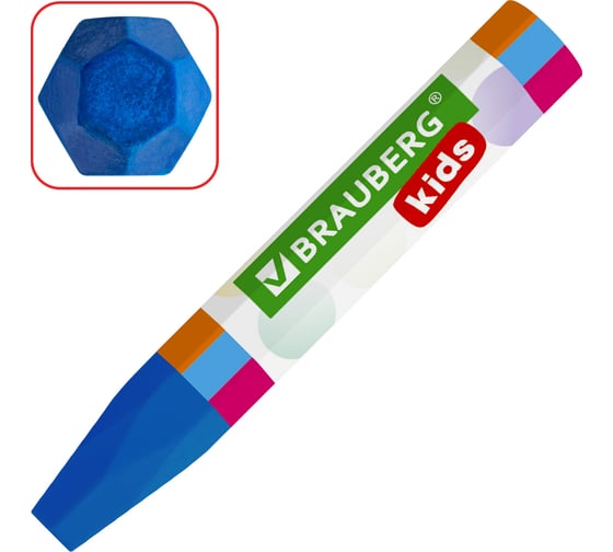 Восковые мелки BRAUBERG kids, набор 12 цветов, утолщенные, на масляной основе 271693