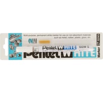Перманентный маркер Pentel White, белый 2 мм пулевидный 12 шт X100WS промышленный белый 610040