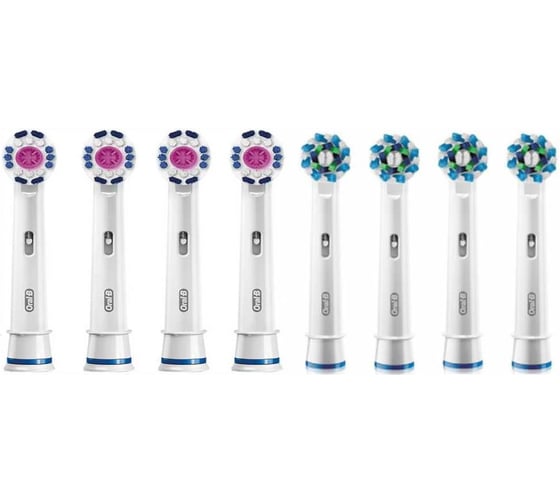 Набор наcадок ORAL-B EB50 CrossAction, EB18 3DWhite Б0037411 1