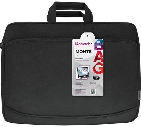 Сумка для ноутбука 17'' Defender Monte черная 26065