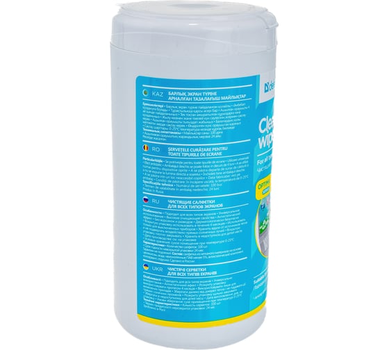 Салфетки для экранов Defender CLN 30322 Optima 100 шт, туба 30322