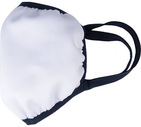 Многоразовая тканевая маска AXPER полиэфир, белый с черным кантом AXMPWT