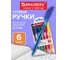 Гелевые ручки BRAUBERG extra glide gel 6 цветов, трехгранные, игольчатый наконечник 0.7 мм, линия 0.5 мм 144078 2