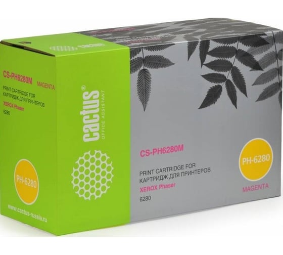 Лазерный картридж Cactus CS-PH6280M 106R01401 пурпурный, 5900 стр., для Xerox Phaser 6280 807455 1