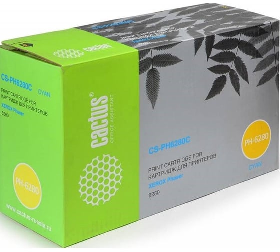 Лазерный картридж Cactus CS-PH6280C 106R01400 голубой, 5900 стр., для Xerox Phaser 6280 807454