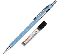 Механический карандаш BRAUBERG 0.5 мм + грифели HB 12 шт на блистере, bauberg ocean blue 181970