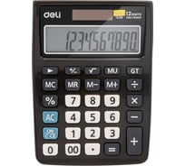 Настольный калькулятор DELI E1238black черный, 12-разрядный 1003509