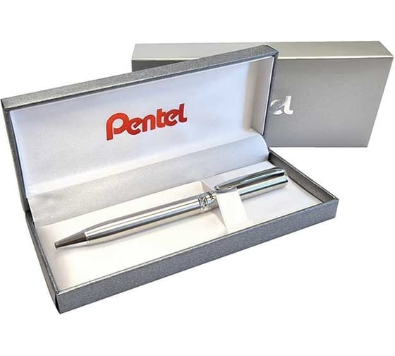 Шариковая ручка Pentel 0.8 мм, в подарочном футляре, синие чернила B810-CEBSET 739703
