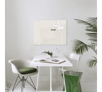 Стеклянная магнитно-маркерная доска MarkGlass 600х800 мм, топлёное молоко RAL 9001 MG60809001