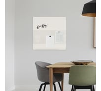 Стеклянная магнитно-маркерная доска MarkGlass 500х500 мм, топлёное молоко RAL 9001 MG50509001