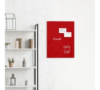 Стеклянная магнитно-маркерная доска MarkGlass RAL 3001 450х600 мм, красный MG45603001